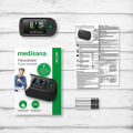 Медицински пулсоксиметър Medisana Pulse Oximeter PM 100, Уред за измерване нивото на кислород в кръвта и сърдечния пулс, Германия, Черен