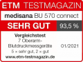 Апарат за измерване на кръвно налягане с Bluetooth Medisana BU 570 connect, Германия, Ултра тънък дизайн, Черен